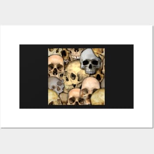 Tiling Skull Pattern Posters and Art